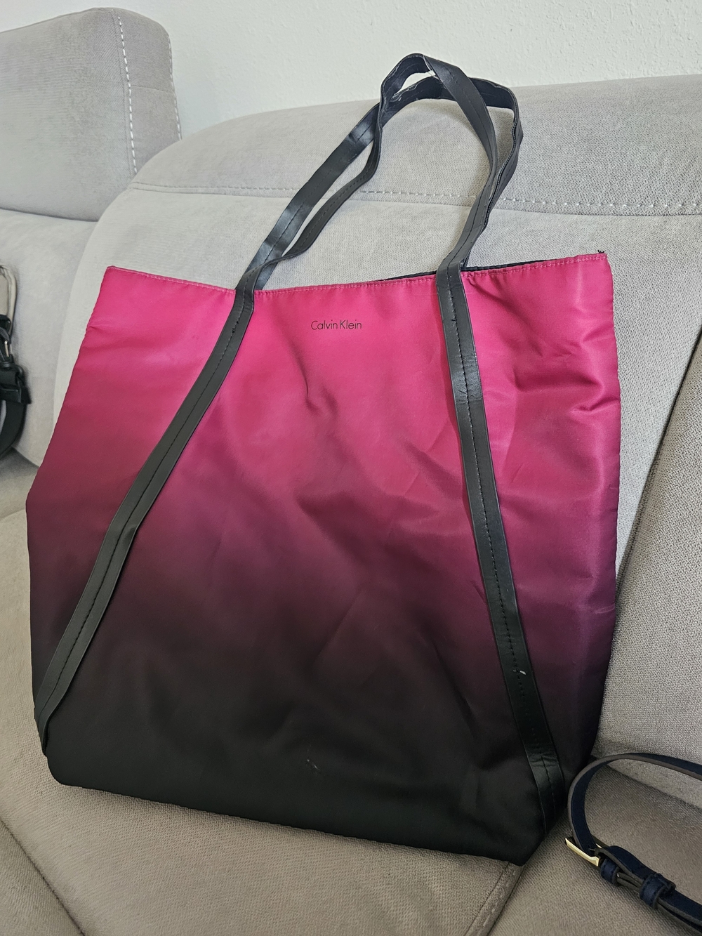 Calvin Klein Pink Ombre Nylon Tote Bag
